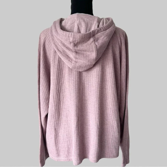 Shambhala Pink Waffle  Knit Sweatshirt Hoodie - Picture 3 of 15